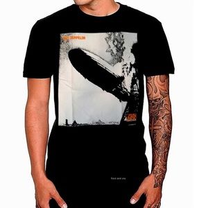 Led Zeppelin I Shirt Black Vtg Rock Album Sz L NWT
